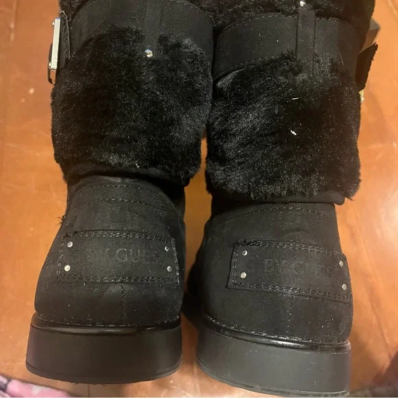G by Guess Black Fur-Lined Boots - Picture 5 of 6